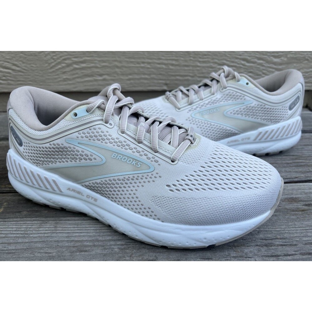 Brooks Ariel GTS 23 Women's 8 D Wide Running Shoes Chateau Grey/White Sand